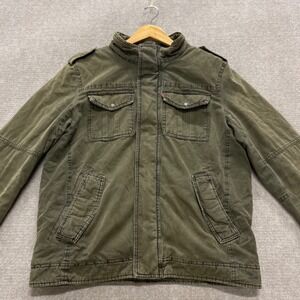 Levi's Green Sherpa Lined Jacket Mens Size Medium Full Zip